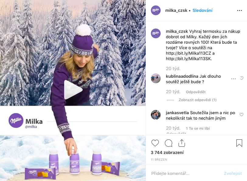 Instagram post Milka Ester